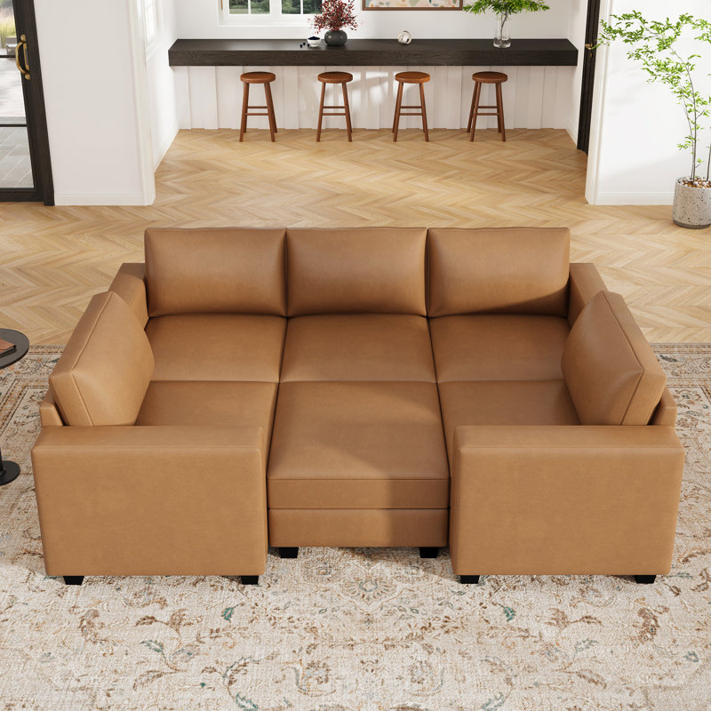 Canapé-lit modulaire avec rangement Abramson, H 36,2 po x l 97 po x P 68,2 po