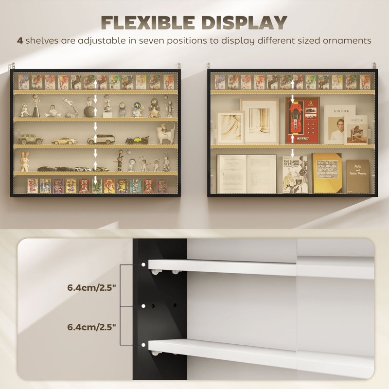 Glass 80 cm W Display Cabinet