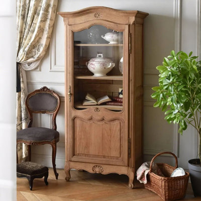 Birch Glass Display Bookshelf