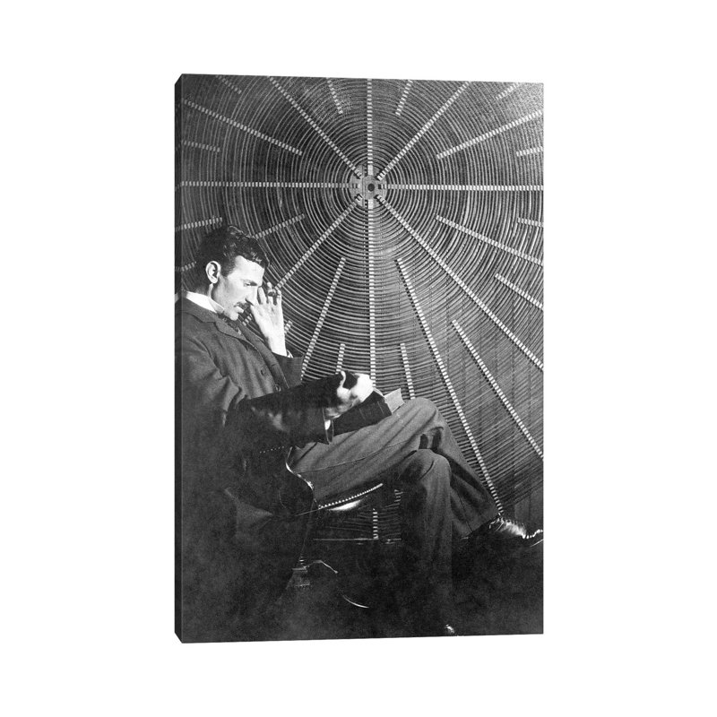 Nikola Tesla (1856-1943) - Wrapped Canvas Print, 20.32 cm H x 30.48 cm W