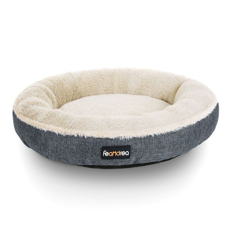 Orthopedic Polyester Pet Bed, 12cm H x 65cm W x 65cm D, Grey