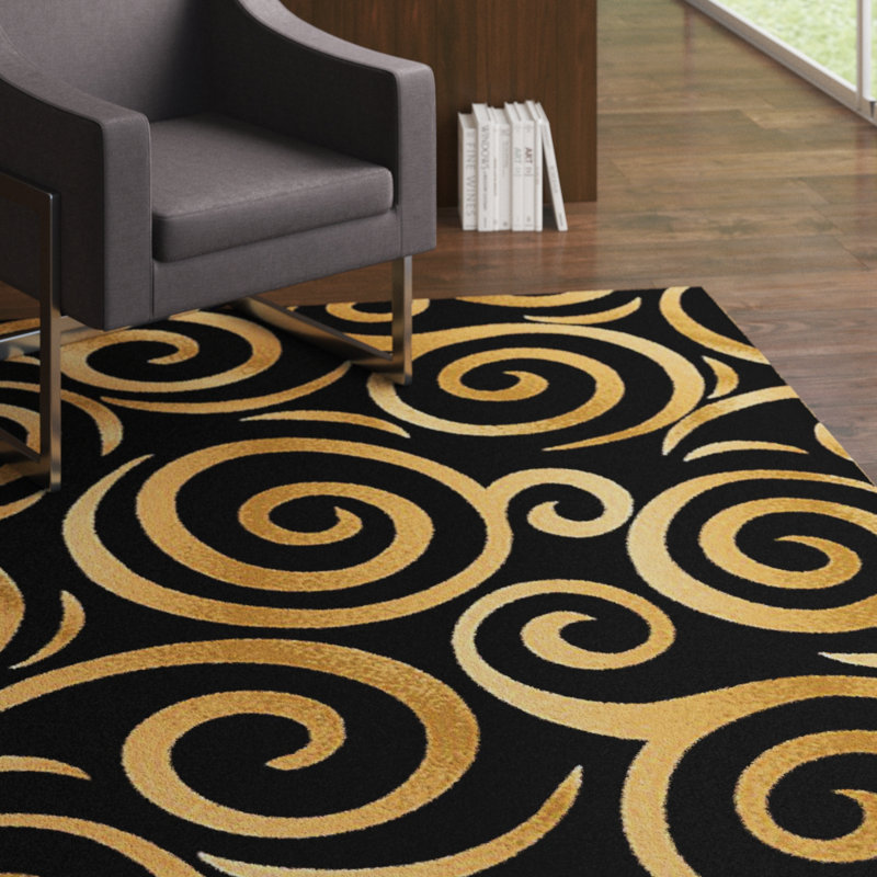 Tapis noir / beige Wargo
