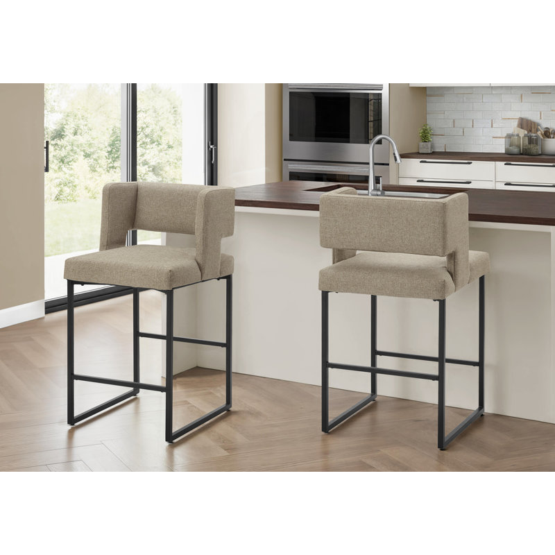 Tabouret de bar, ensemble de 2, Brun, Brun