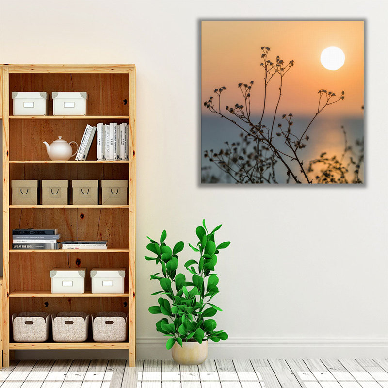 Plants Silhouette - reproduction d'art sur toile, H 40 po x l 40 po