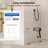 DeerValley Single Fixed Glass Panel For Shower 36"×78", Durable and Stable 10mm Thick Glass Panel,Bathroom shower glass panel, Easy to Clean, Tempered Safety Wall Panels with Hardware (Black)-100824656