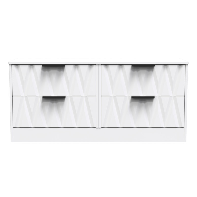 Besmir 4 Drawer Bed Box (Ready Assembled), White Matt