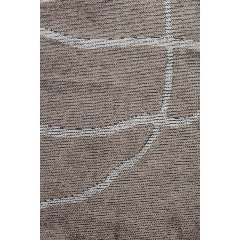 Rapture Brown/Gray Luxury Area Rug, Rectangle 7'10" x 9'10"