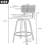 Cicero 25.59" Seat Height Swivel PU Faux Leather Bar Stools With Cane Back For Counter Height-207102289-207102302