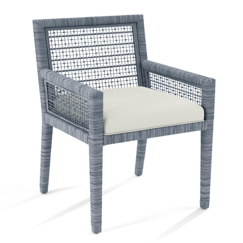 Pine Isle Arm Chair, Basic Grey; 0317-83, Frost White