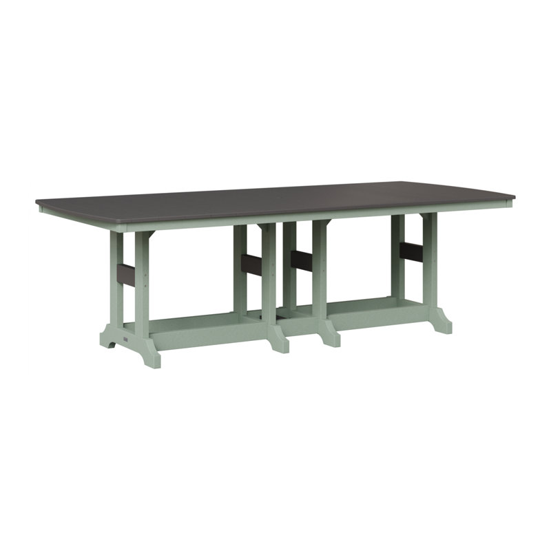 Garden Classic Outdoor Bar Table, Smoke Gray, Seafoam