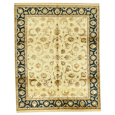 Handmade Silk and Wool Area Rug
