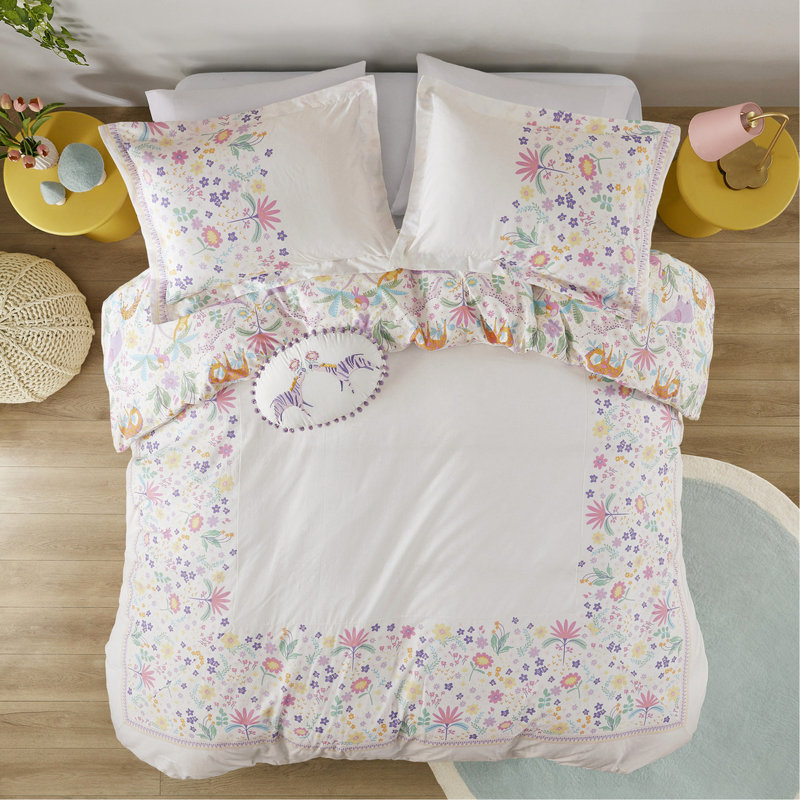 Housse de couette réversible en coton avec des imprimés d'animaux pour les décorations de chambre à coucher