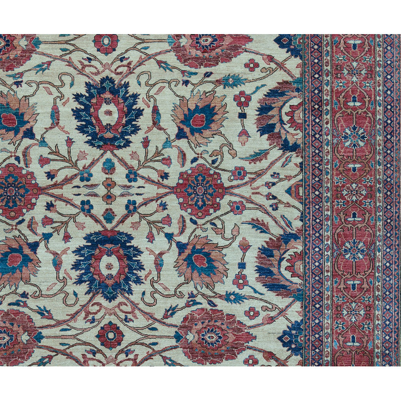 Tapis rouge noué à la main de haute qualité