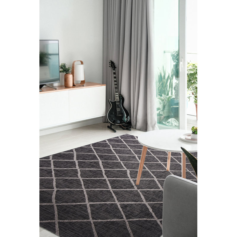 Decoste Abstract Hand Woven Indoor / Outdoor Area Rug, Rectangle 160 x 230cm