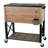 Permasteel 80-Qt Oak Wood Outdoor Patio Cooler with Wicker Bottom Shelf