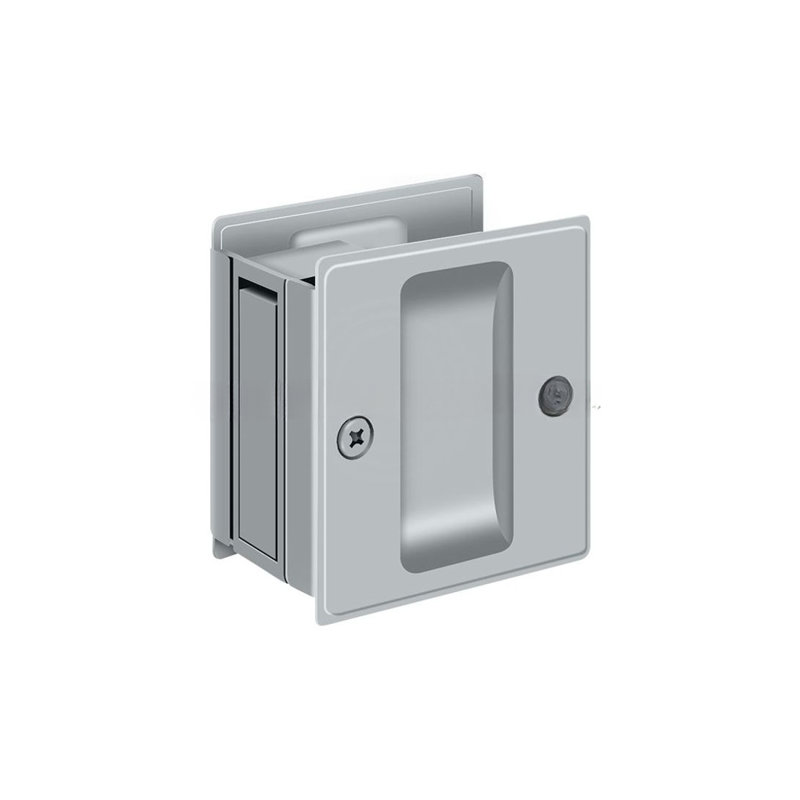 Serrure de poche Deltana SDP25U26D, 2-1 / 2 "x 2-3 / 4" passage en chrome brossé, Chrome brossé