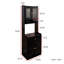 Buffet de cuisine de style champêtre avec support pour micro-ondes, meuble de rangement indépendant pour le coin café