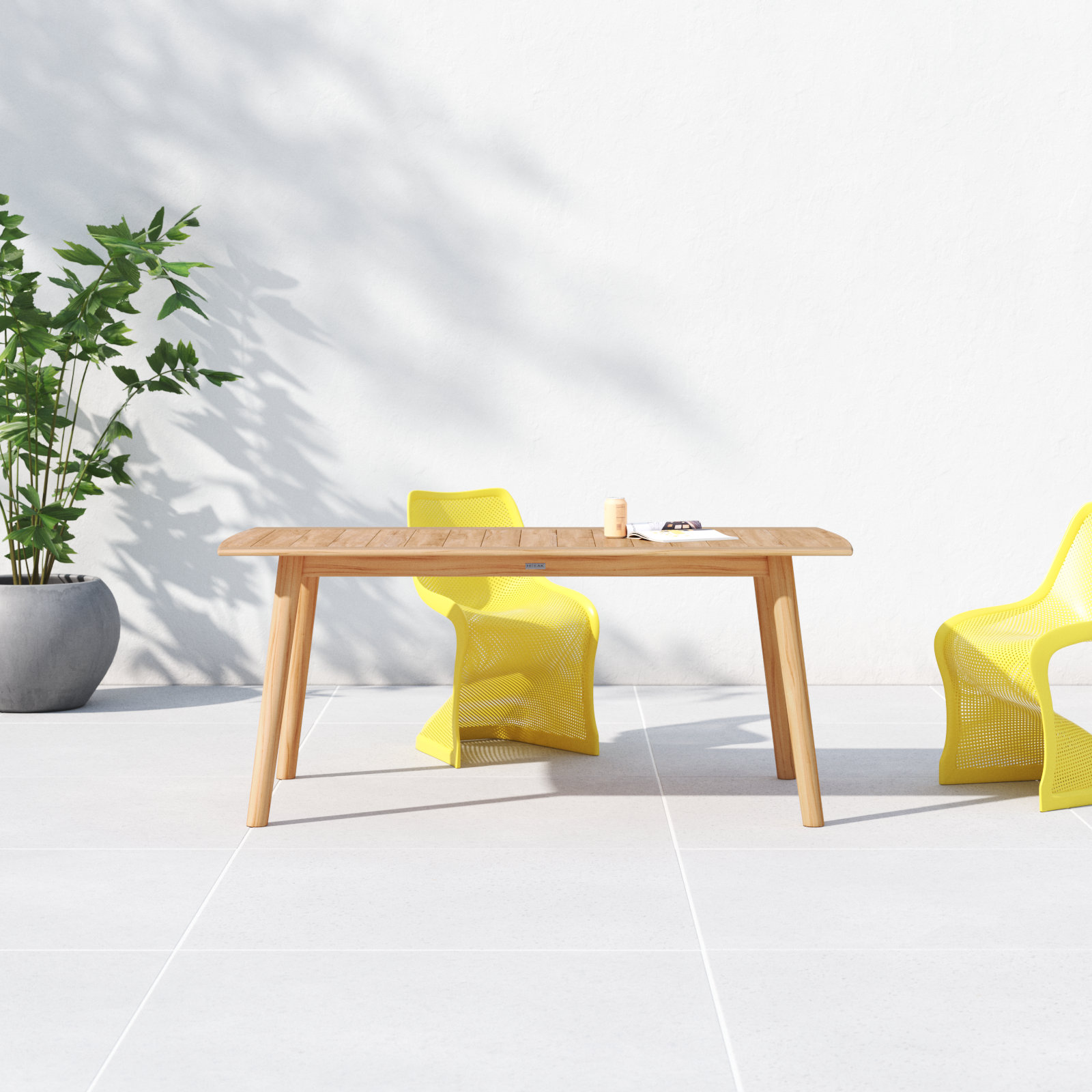 Enid 71'' Teak Outdoor Dining Table