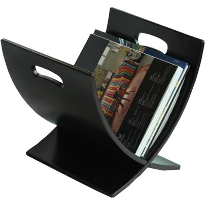 Contemporary Wooden Magazine Rack, Espresso