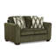 Causeuse de salon avec revêtement en chenille Mosswood et coussins décoratifs texturés