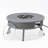 Kliyah Round Propane Smokeless Fire Pit Table