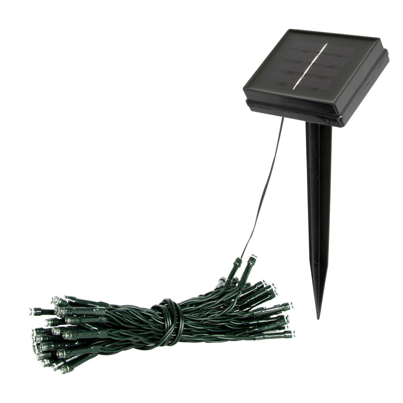 Ahki 590cm LED Solar Powered 50 - Bulb Mini String Light (End to End Connectable), Multicolour