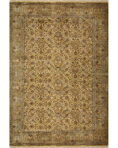 Tapis doré Ella-May M041 Lavar Kerman, 5 pi x 7 pi