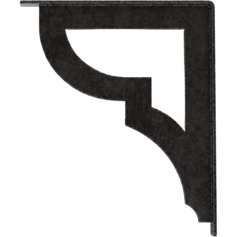 Support en fer forgé Bradford, Étain antique, H 15 po x l 1,5 po x p 12 po