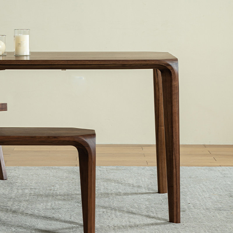 Walnut Solid Wood Dining Table, 31.49" W x 55.11" L