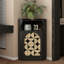 Armoire de coin noire en bois massif
