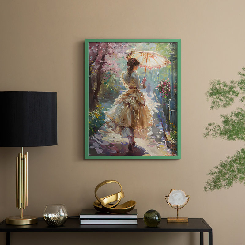 Reproduction encadrée WOMEN Series DCL XXXVII - bois massif, H 21 po x l 17 po, Vert