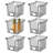 Stackable Wire Pantry Basket with Label Plate - Kitchen Storage Bins with Handles for Fruits and Vegetables
