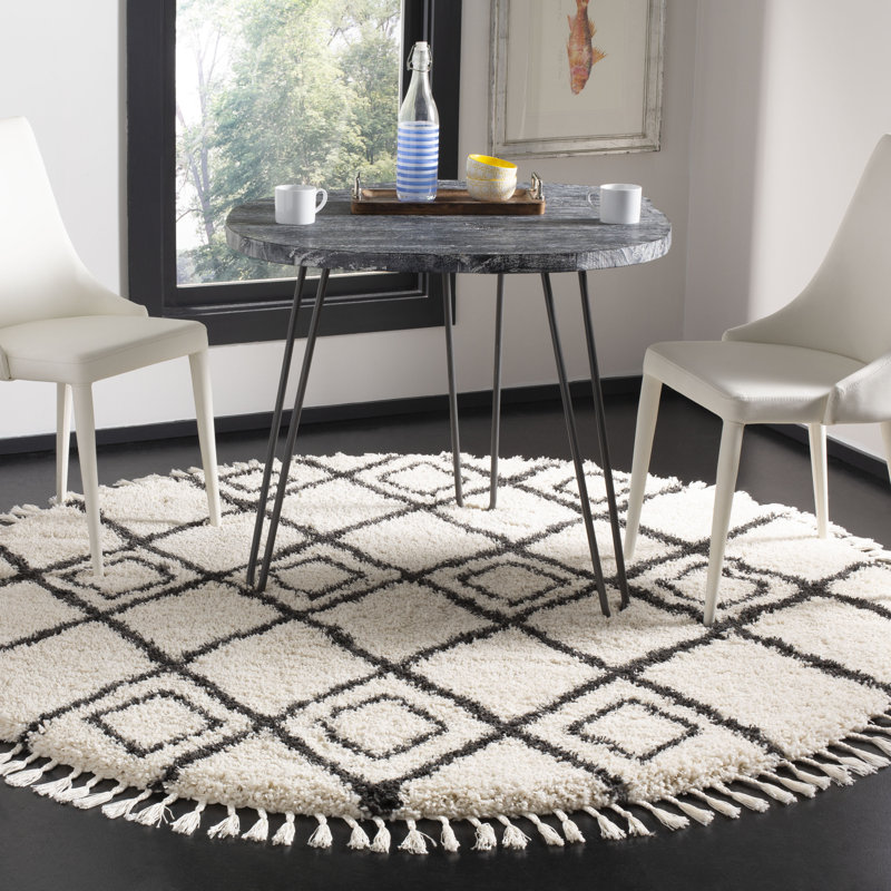 Imraan Performance Geometric Rug, Round 6'7"