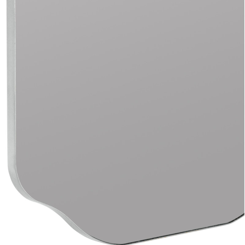 Henry Scalloped Metal Mirror, Silver