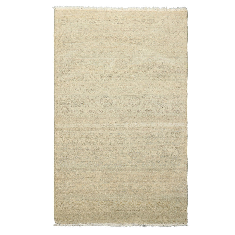 Tapis transitionnel afghan Oushak en laine noué à la main 3 x 5