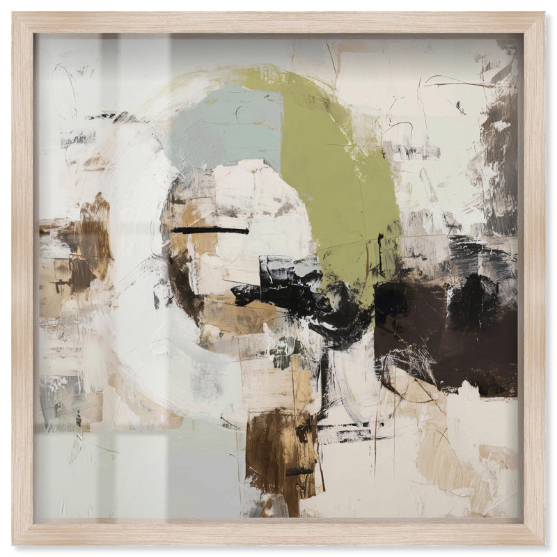 Décoration murale Neutral Palette I Shadowbox Print par Art Remedy, cadre blond, 25 x 25, H 25 po x l 25 po, Cadre blond