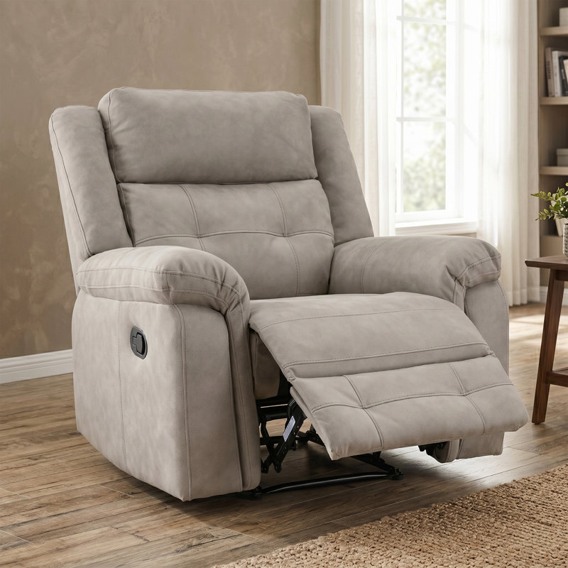 Bonachea 96cm Wide Standard Recliner, Light Grey