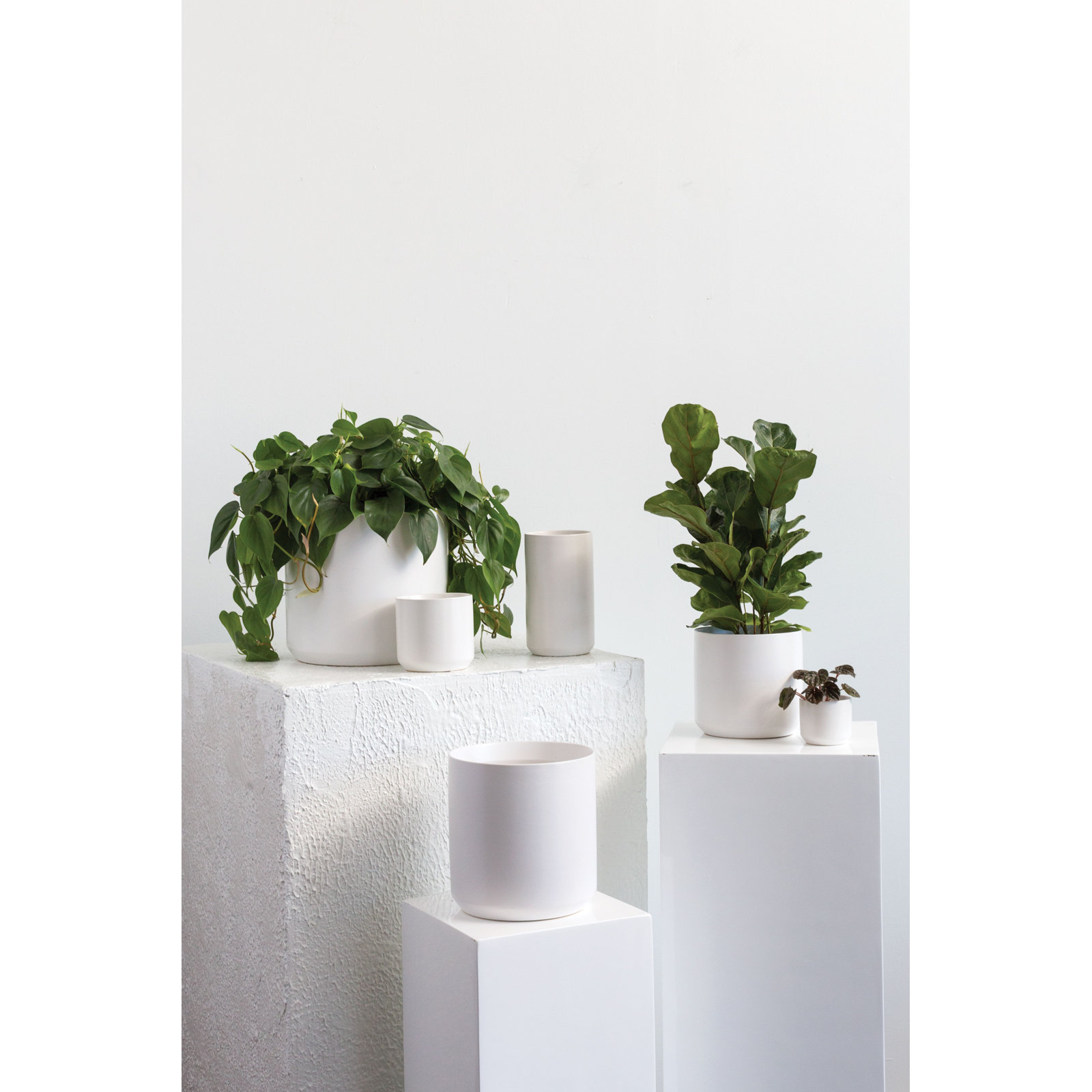 Parsons Handmade Ceramic Pot Planter, White, 10" H x 10.75" W x 10.75" D