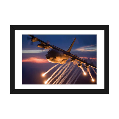 " C-130 Hercules Releases Flares During A Mission Over Kansas " by HIGH-G Productions