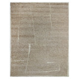 Hand Knotted Wool Area Rug in Rust/Ivory