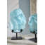 Refractory Glass Sculpture, Blue, On Base