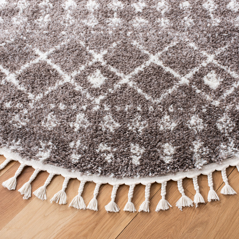 Tapis performance à poils longs Conklin, Rond 6 pi 7 po