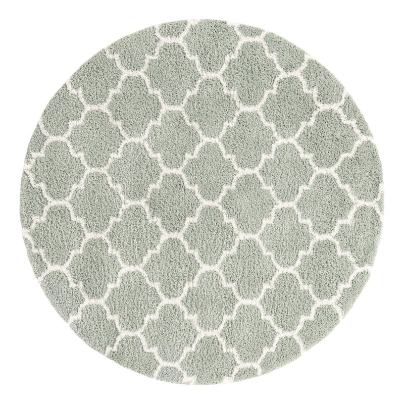 Jaryiah Performance Geometric Indoor Rug, Round 7'10"