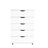 White 5-Drawer Dresser with Wheels, 29.5″ Wide-1274206040