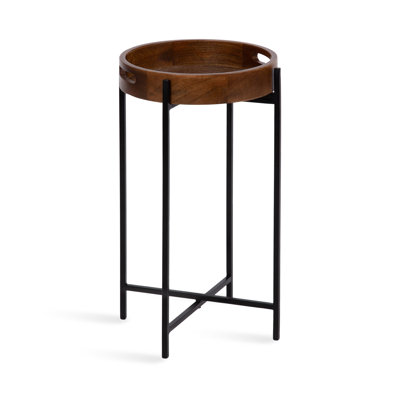 Smita Solid Wood Tray Top End Table