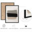 «Neutral Brushstroke», ensemble d'art mural encadré - peinture abstraite moderne 3 pièces en noir, gris et beige, œuvre minimaliste pour un salon ou un bureau contemporain-118383762-118383761
