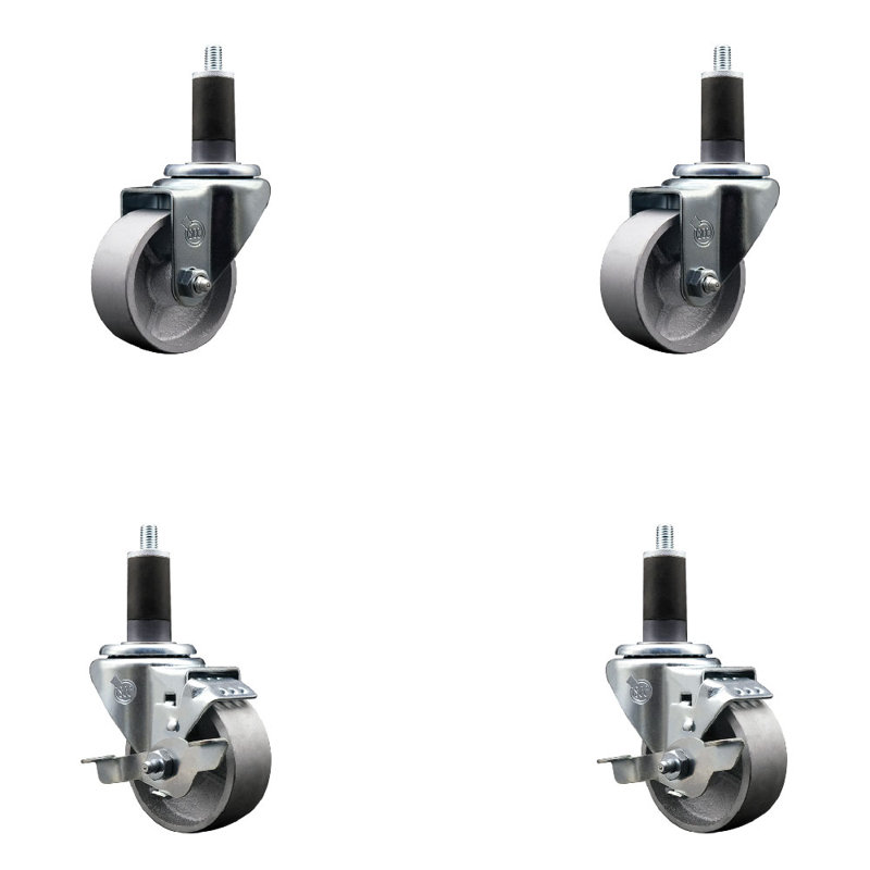 Ensemble de roulettes extensibles pivotantes 3 pouces 1 pouce 4 pouces 2 roues SCC