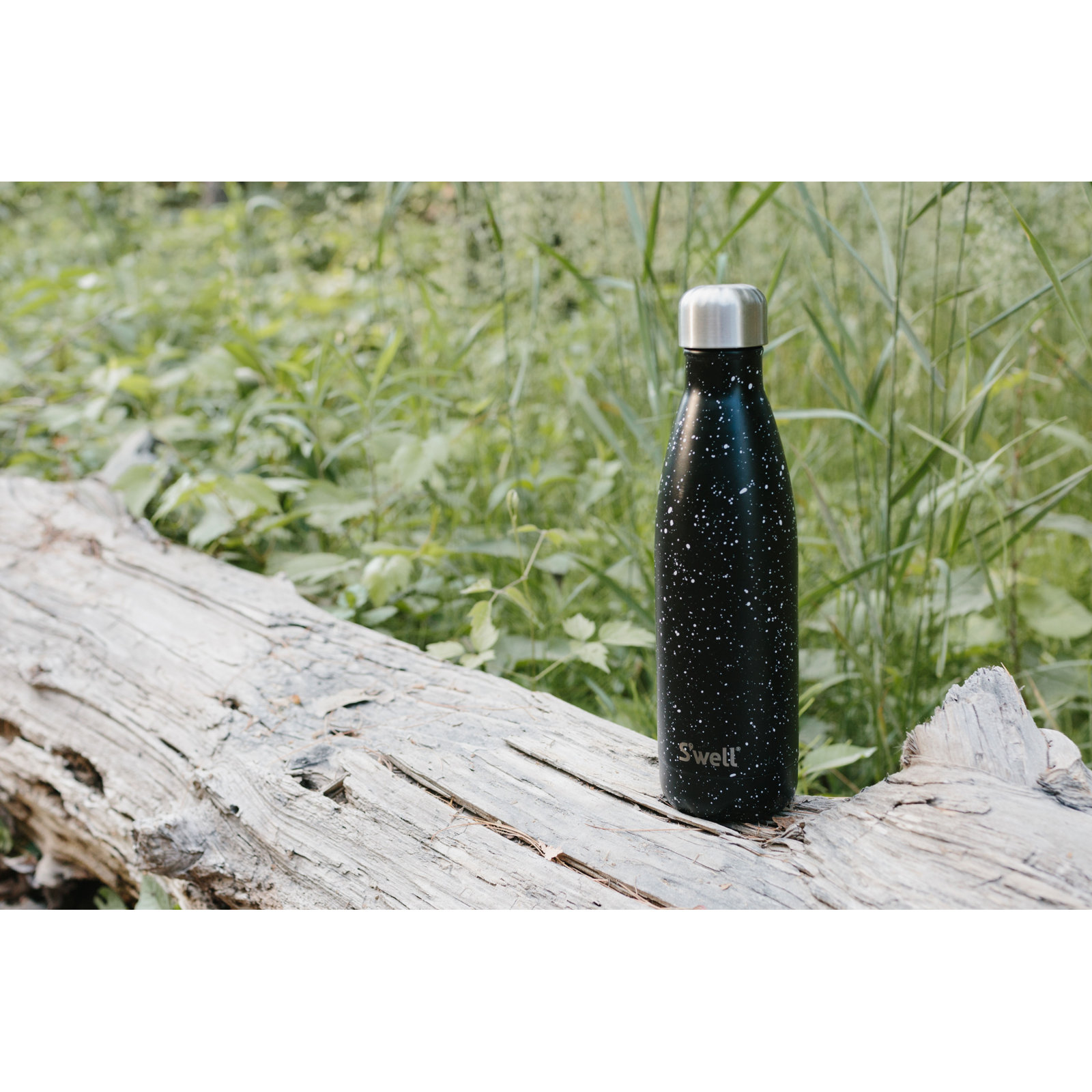 S'well Stainless Steel Triple-Layered Vacuum-Insulated Water Bottle, 17.oz, Speckled Night