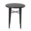 Table de bar ronde ronde, toutes saisons avec support en fer, H 41 po x l 32,5 po, table chic multicolore brune dans la teinte, cadre, P 34,21 po
