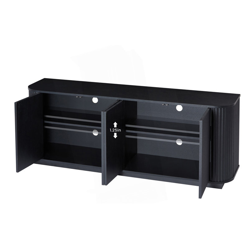 Buffet, meuble télé avec motif à vagues, armoire de buffet